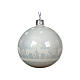 Glass Christmas ball, glossy enamel, deer on the snow, 3 in s3