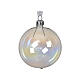 Clear glass Christmas ball, three colours, 3 in s4