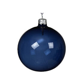 Boule Noël verre transparent 80 mm trois coloris