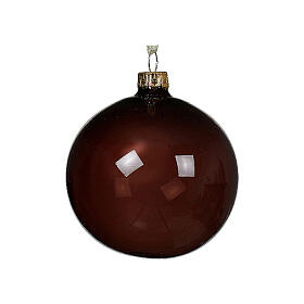 Boule sapin Noël verre soufflé 80 mm transparent coloris assortis