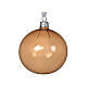 Boule sapin Noël verre soufflé 80 mm transparent coloris assortis s3
