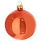 Set of 6 glass Christmas balls, bright orange s2