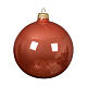 Set, 4 Christbaumkugeln, 100 mm, orange glänzend, mundgeblasenes Glas s2