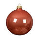Set 6 palline di vetro 60 mm arancione zucca s2