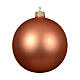 Set 4 boules Noël 100 mm verre orange citrouille mat s2