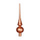 Puntale h 26 cm albero vetro soffiato arancio diametro 6 cm s1