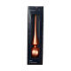 Puntale h 26 cm albero vetro soffiato arancio diametro 6 cm s2