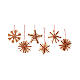 Assorted star-shaped straw tree decorations, max 6 cm diameter, set of 12 s4