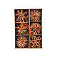 Assorted star-shaped straw tree decorations, max 6 cm diameter, set of 12 s5
