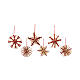 Assorted star-shaped straw tree decorations, max 6 cm diameter, set of 12 s6