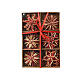 Addobbi per albero in paglia dm 6 cm stelle colori assortiti 12 pezzi s7