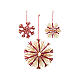 Assorted star-shaped straw tree decorations, max 11 cm diameter, set of 9 s1