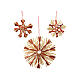 Assorted star-shaped straw tree decorations, max 11 cm diameter, set of 9 s4