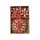 Assorted star-shaped straw tree decorations, max 11 cm diameter, set of 9 s6