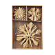 Straw Christmas tree ornaments, snowflakes, three designs s2