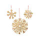 Three assorted snow Christmas tree straw decorations s1