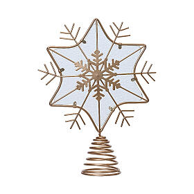 Puntale albero metallo 25x7 cm stella vetro