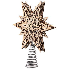 Christmas tree topper of 10 in, star with warm colours