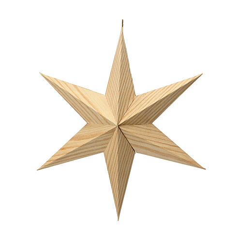 Wooden Christmas star, 12x3.5 in 1