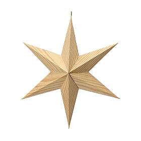 Wooden Christmas Star, 30x9 cm