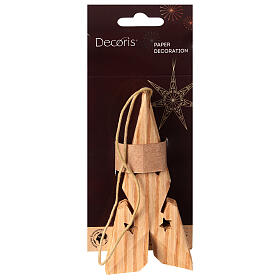 Wooden star-shaped ornament 8x2 in