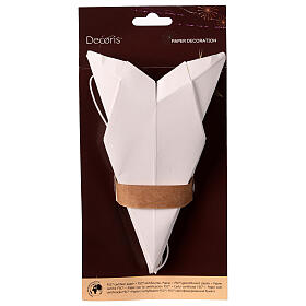 Faltstern aus weißem Papier, FSC-zertifiziert, 30 × 9 cm