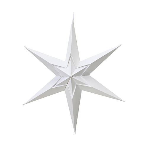 White ornament, paper star, 12x3.5 in 1