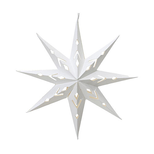 White paper Christmas star of 8x2 in 1