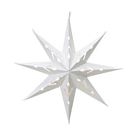 Christmas star white paper 20x5 cm