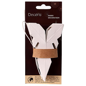 Christmas star white paper 20x5 cm