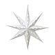 Christmas star white paper 20x5 cm s1