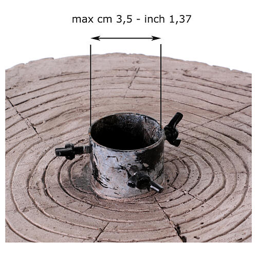 Weihnachtsbaumständer dekorativ – Baumstamm, 36 × 36 × 53 cm, für künstliche Weihnachtsbäume bis 240 cm 4