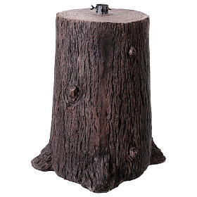 Log-shaped base for Christmas trees up to 95 in, 14x14x21 in