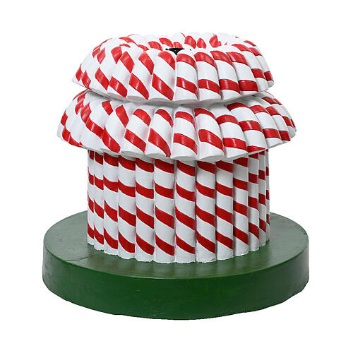 Weihnachtsbaumständer, dekorativ – 60 × 55 cm, mit Zuckerstangen, für künstliche Bäume von 200–240 cm 1