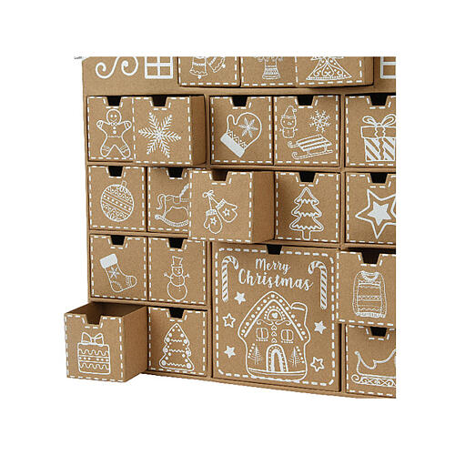Adventskalender in Form eines Hauses aus Karton, FSC-zertifiziert – 40 cm 2