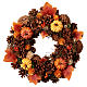 Fall wreath with leaves and berries, 14 in diameter s1