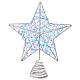 White metal star tree topper 20x20 cm s3