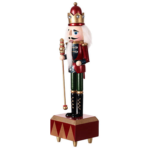 Wooden nutcracker music box, 12x4x4 in 6