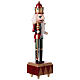 Wooden nutcracker music box, 12x4x4 in s3