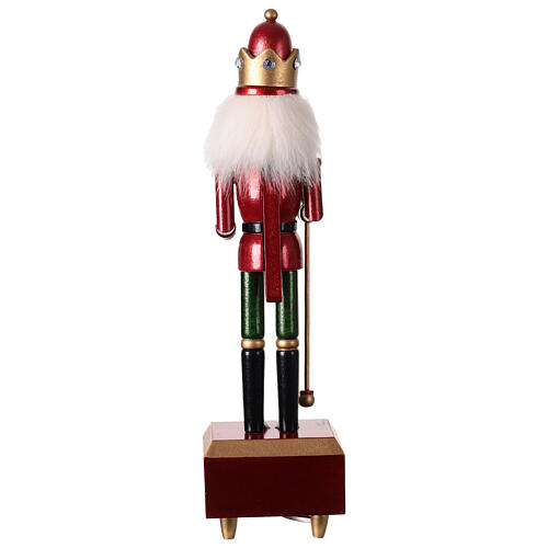 Wooden nutcracker with music box 30x10x10 cm 4