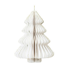 Tree-shaped Christmas ornament, 100% FSC white paper, 3 in