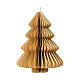 Christmas decoration, 100% FSC paper, mustard-coloured tree, 3 in s1