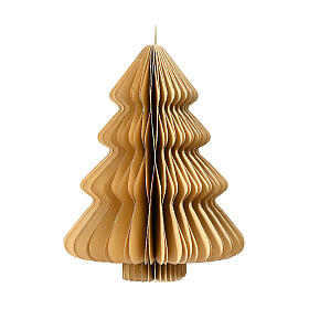 Decoración árbol de Navidad 100% FSC color mostaza 8 cm