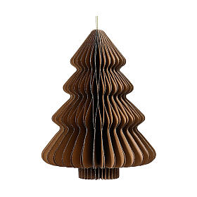 Decoraciones árbol de Navidad color arena 8 cm 100% FSC 