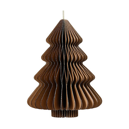 Decorazioni albero di Natale color sabbia 8 cm 100% FSC 1