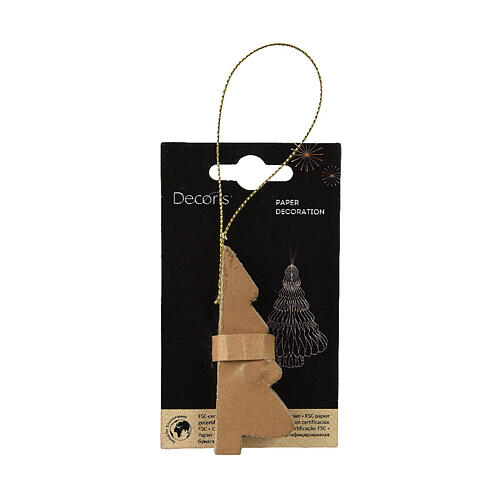 Decorazioni albero di Natale color sabbia 8 cm 100% FSC 2