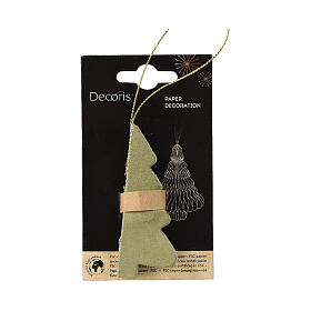 Decoración papel árbol de Navidad 100% FSC 8 cm