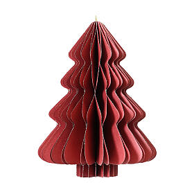 Wabenanhänger, Baum, rot, Weihnachtsbaumschmuck, 100% FSC-zertifiziertes Papier, 8 cm