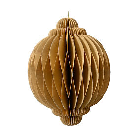 Decoración navideña esfera papel 100% FSC color arena 8 cm