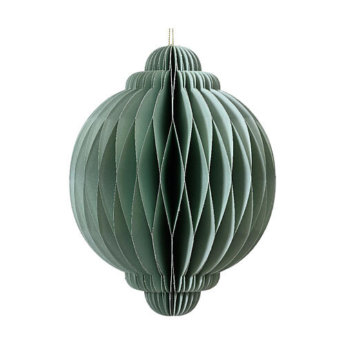 Spherical Christmas decoration 100% FSC paper 8 cm mint color 1